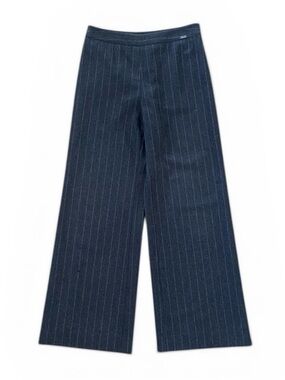 Vintage Chanel Identification Pinstripe Wide Leg Pants